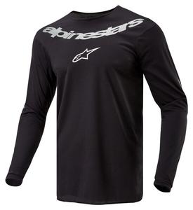 Джерси A-Stars с графитовым принтом alpinestars, черный/серебряный