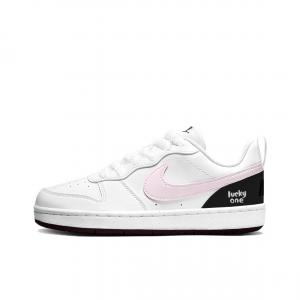 Детские скейтбордистские кроссовки Court Borough для начальной школы Nike, розовый белый черный