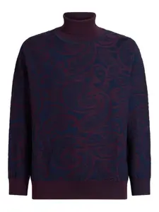 Водолазка с жаккардовым узором пейсли ETRO, синий