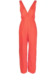 Комбинезон строгого кроя с V-образным вырезом Forte Forte, оранжевый