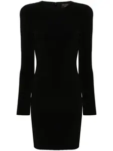 Приталенное платье мини с длинными рукавами BALENCIAGA, черный