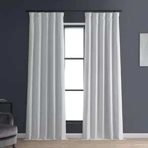 Плотные шторы для гостиниц Mission White из искусственного льна Half Price Drapes, white