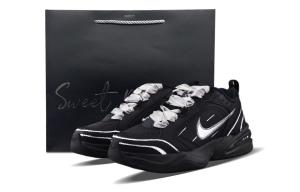 Nike Air Monarch 4 Износостойкие и легкие низкие массивные кроссовки унисекс, черный с серебристым