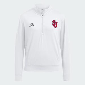 Пуловер Adidas St. John's Women's Quarter-Zip Pullover, цвет White/Team Grey Four/Ncaa-Stj-733