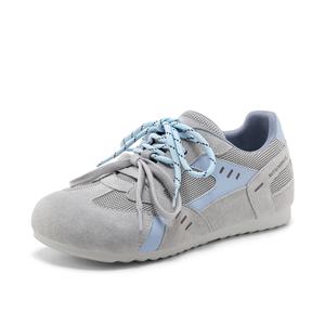 Износостойкие легкие низкие повседневные туфли, увеличивающие рост, для женщин ST&SAT, Gray Blue