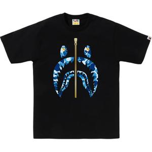 Bape Abc Camo Shark футболка SS25 A BATHING APE, черный
