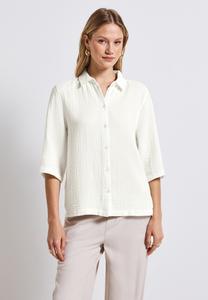 Блузка на пуговицах MUSSELIN Street One, кремовый