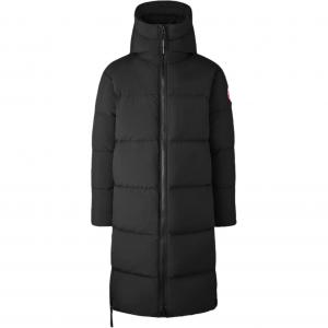 Пуховая куртка с капюшоном и нашивкой-логотипом Canada Goose, черный