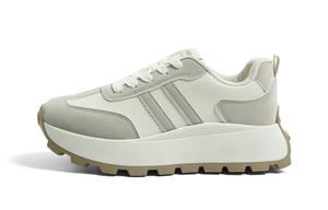 Нескользящие и износостойкие низкие повседневные туфли, увеличивающие рост, для женщин HUANQIU, Beige