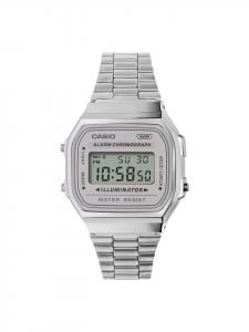 Часы Casio с кварцевым механизмом и стальным корпусом, серебристого цвета