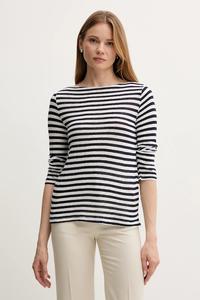 Лонгслив с добавлением льна United Colors Of Benetton, темно-синий