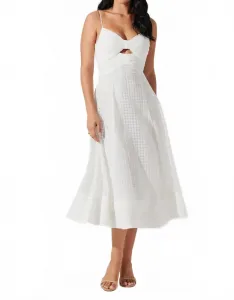 Платье-миди Celina белого цвета Astr