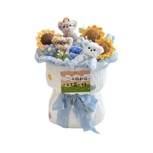 Милый креативный твисти-стик, плюшевый букет щенка, готовые кукольные изделия DUOMIAOYOU, синий