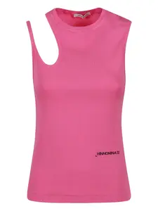 Топ в рубчик с вырезами Hinnominate, розовый