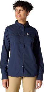 Carhartt Women's Force Relaxed Fit легкая рубашка с длинным рукавом, Navy