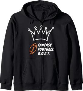 Толстовка на молнии Fantasy Football GOAT, черная, размер S Champion