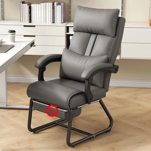 Офисное кресло Xihao 155, Wear-Resistant Cat Scratch Leather, Gray, без подставки для ног, с регулируемыми подлокотниками и стальным основанием