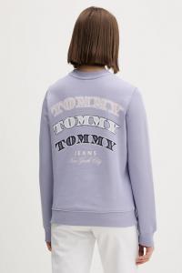 Хлопковая толстовка Tommy Jeans, фиолетовый