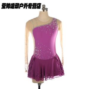 HEAD Фигурный костюм для выступлений, детский, с пайетками, цвет eggplant purple, размер S