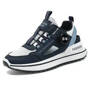 Кроссовки для бега с низким верхом, амортизирующие и устойчивые к истиранию, для детей D&W, белый/синий