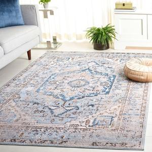 Ковер SAFAVIEH, 161 x 229 см, коллекции Cornelia, Blue, дизайн Oriental Distressed, идеален для помещений с высокой проходимостью: гостиная, спальня, столовая (CRN208M-5)