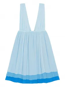 Платье с V-образным вырезом Ganni, синий