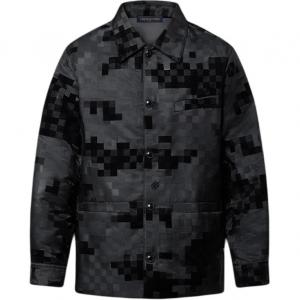 Стильная рубашка с графическим принтом Louis Vuitton, серый