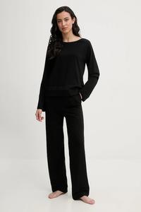 Пижама mesh logo long set HUGO, черный