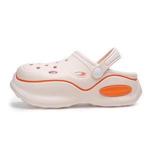 Детские сабо EVA для подростков, противоскользящие, износостойкие, восстанавливающие форму, дышащие, быстросохнущие NEZHACHAOHAI, бежевый/оранжевый