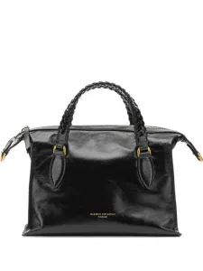 Плетеная кожаная сумка-тоут Roxy Gianni Chiarini, черный