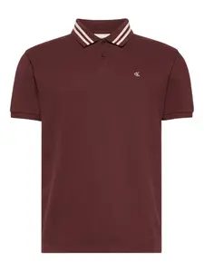 Поло с полосатым воротником Calvin Klein, красный