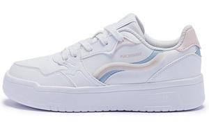 Кроссовки QIAODAN Skateboarding Shoes Women's Low-top  White/cloud Pink, розовый