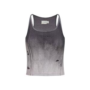 Feng Chen Wang Джинсовая водолазка с градиентным принтом 'Black'