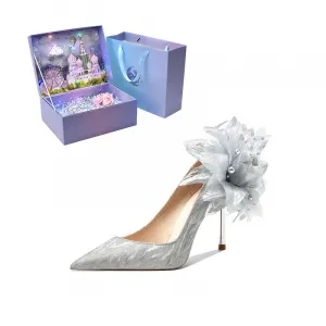 ROBINHOOD Серебряные лодочки на шпильке для женщин, цвет Silver[Dream Castle Exclusive 3D Gift Box]