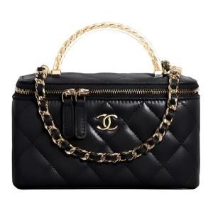 CHANEL Барсетка из ягненка, Сумка через плечо, Кроссбод, Женская сумка черная