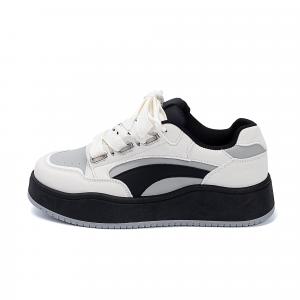 HUANQIU Нескользящие легкие низкие кроссовки для скейтбординга, увеличивающие рост, мужские, бежево-черные