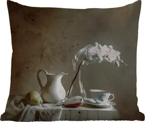 Подушка для улицы - Натюрморт - Фрукты - Кувшин - 40x40 см - Устойчива к погодным условиям - Подушка для отдыха - Подушка - Внутренняя обивка с изображением MuchoWow