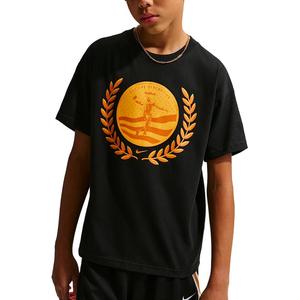 Футболка для детей Crew Neck Moderate Nike, черный