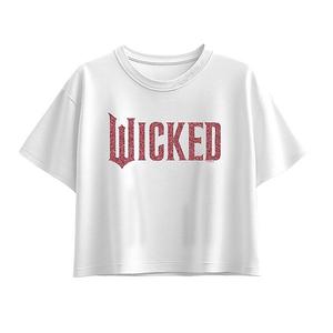 Футболка Wicked Pink Glitter Logo Boxy для девочек 7-16 лет Licensed Character, White