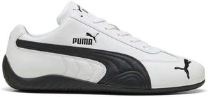 Мужские кроссовки PUMA Speedcat из кожи с шнуровкой для повседневной носки - белые