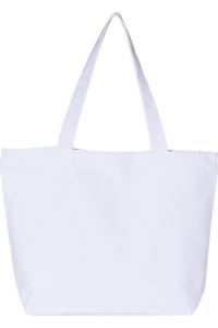 Q-Tees 25-литровая сумка-тоут на молнии, белый