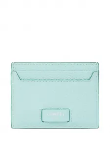 Кожаный держатель для карточек Lancel, синий