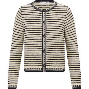 Трикотаж Women's Marine Blue White DIOR, синий/белый