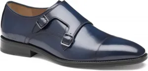 Туфли Johnston & Murphy Sullivan с двумя пряжками и носком кап-то, темно-синий