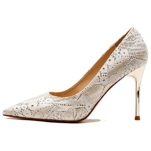 WEISHIBANGWEI Тонкие каблуки на шпильке женские шампань, цвет Champagne