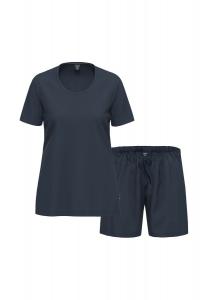 Пижама из органического хлопка с короткими рукавами AMMANN, цвет Nightblue