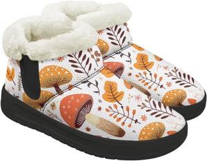 Женские зимние ботинки для снега, теплые, с утеплителем, уютные, противоскользящие, с утолщенной подошвой для прогулок на снегу на улице Gdxynsmny, Mushroom Leaf