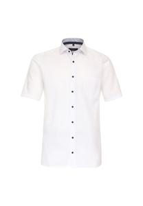 Мужская деловая рубашка с короткими рукавами, однотонная, современного кроя CASAMODA