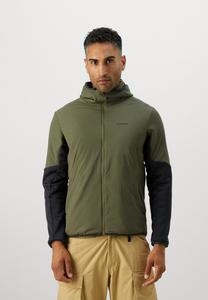 Куртка Salomon OUTLINE WARM HYBRID, Grape Leaf/Deep Black/Green