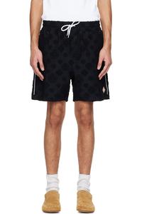 Махровые шорты с монограммой Casablanca, черный